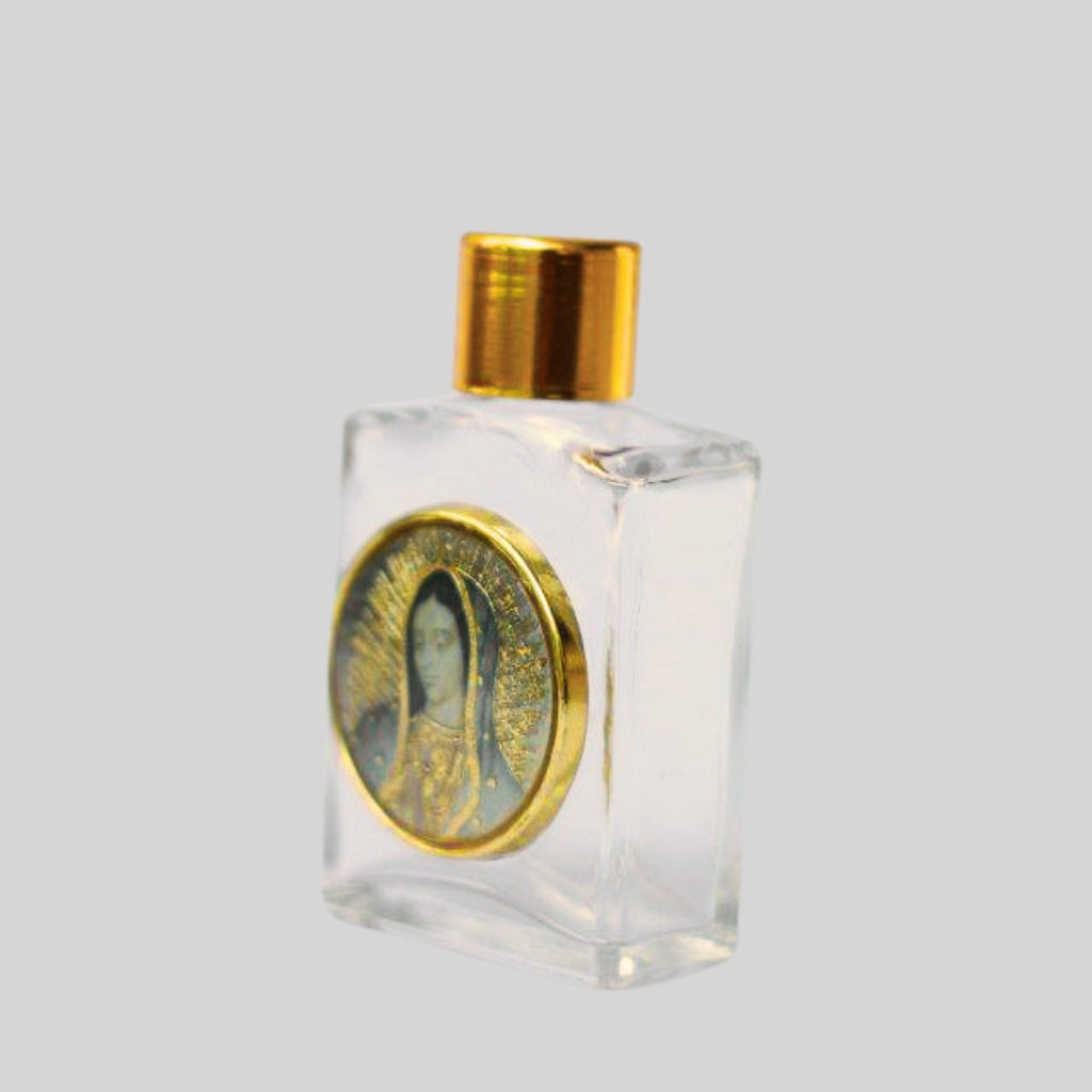 Botellita para Agua Bendita con Imagen de la Virgen de Guadalupe – 16 ml (Italiana)