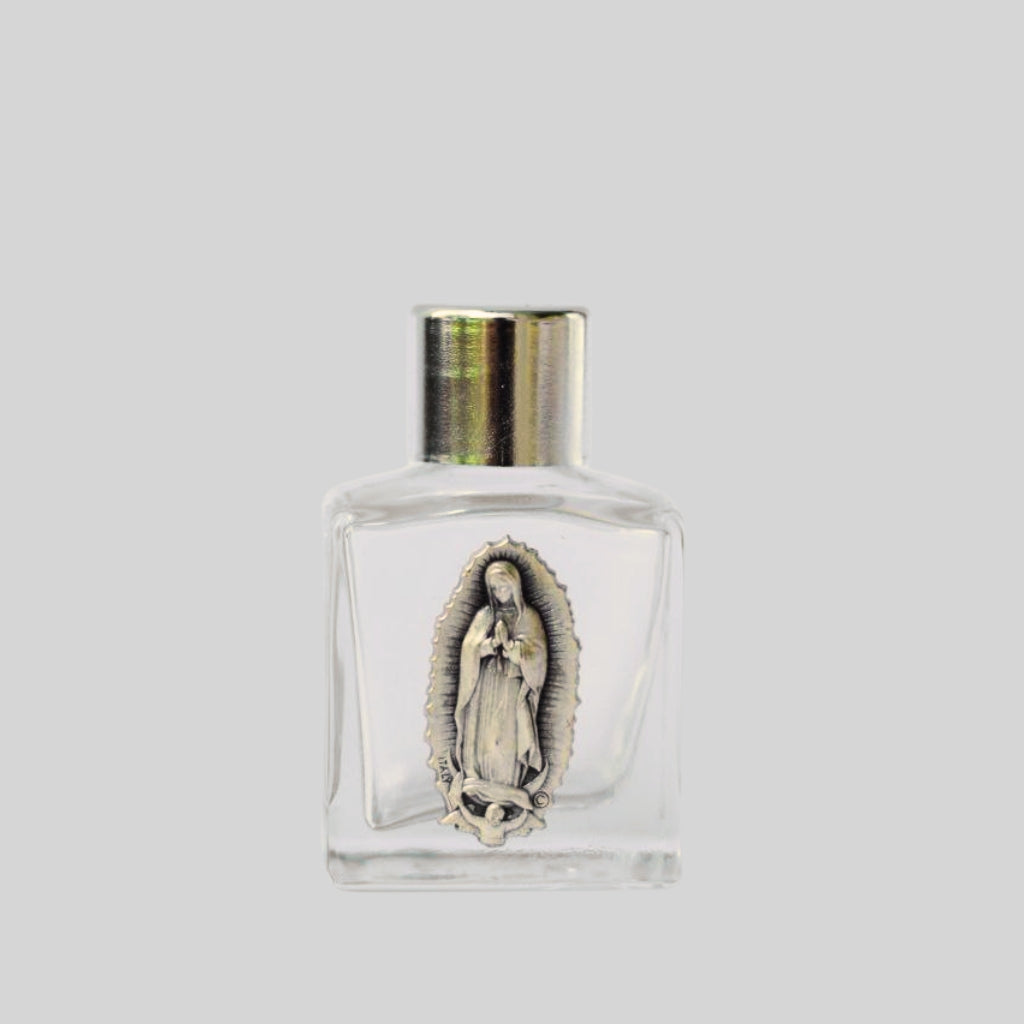 Botellita para Agua Bendita con Imagen de la Virgen de Guadalupe – 11 ml (Italiana)