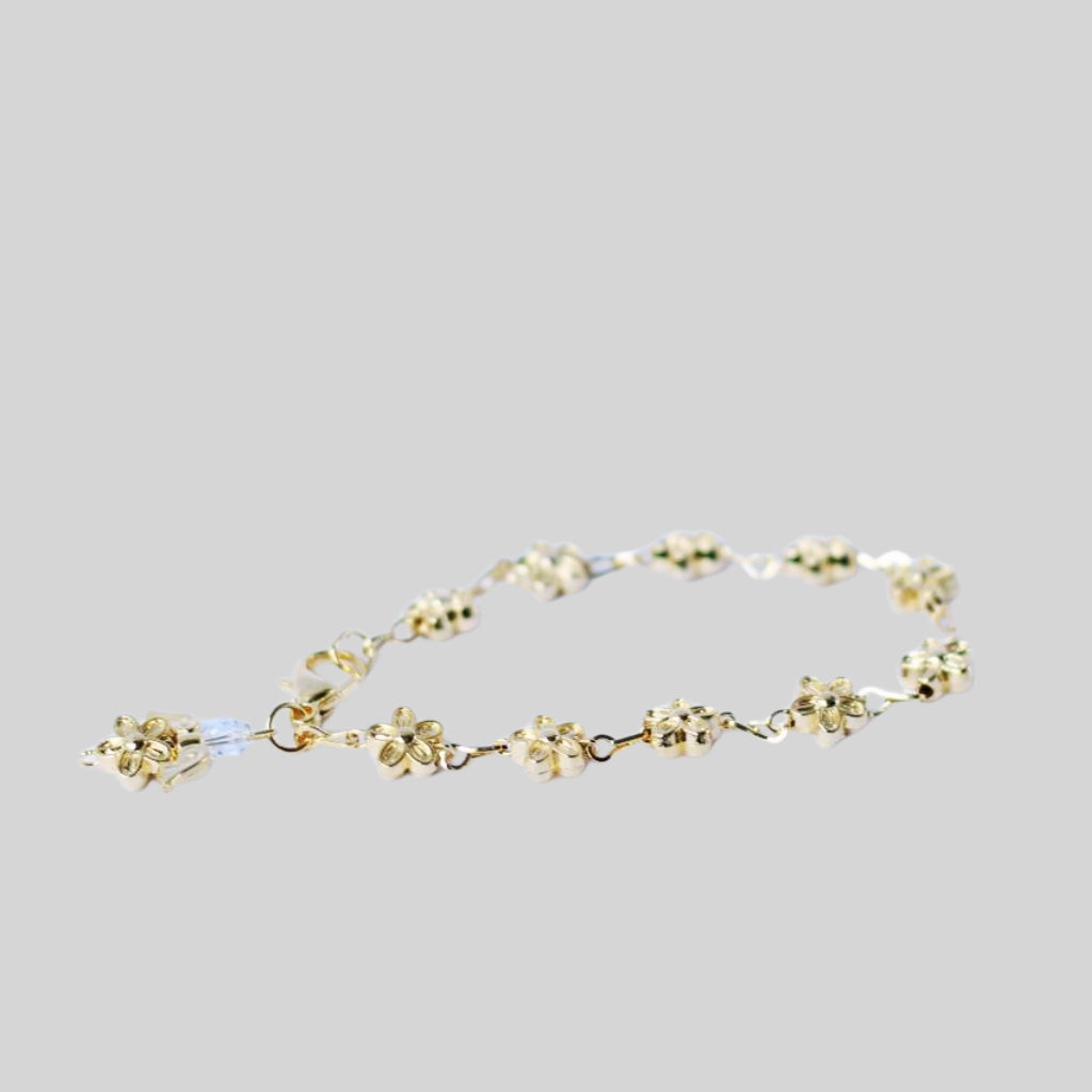 Pulsera de Margaritas en Metal – Baño de Oro o Plata